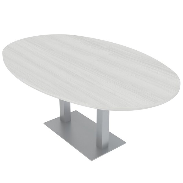 45.25 in W, 71.5 in L, 29 in H, Engineered Wood Top, White
